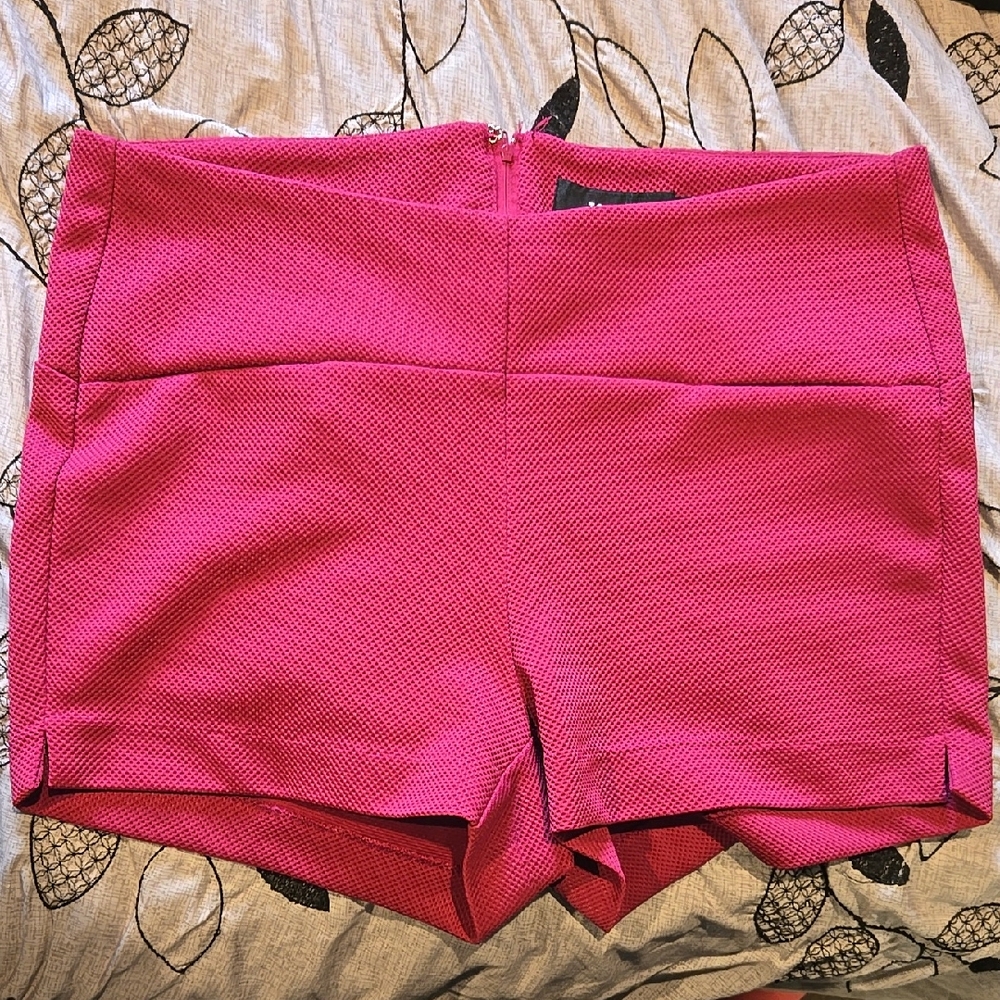 Torrid 16 Textured Shorts Maroon In Color